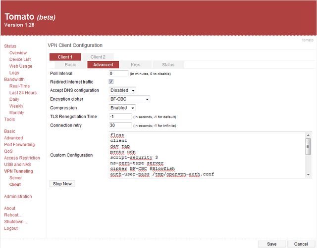 vpntunnel.se client advanced