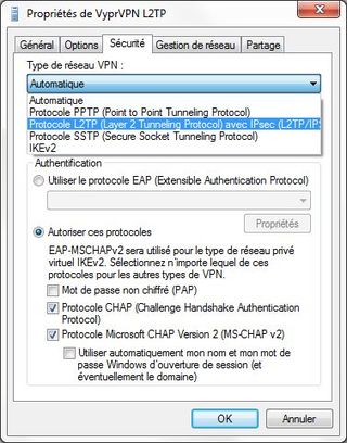 propriétés L2TP