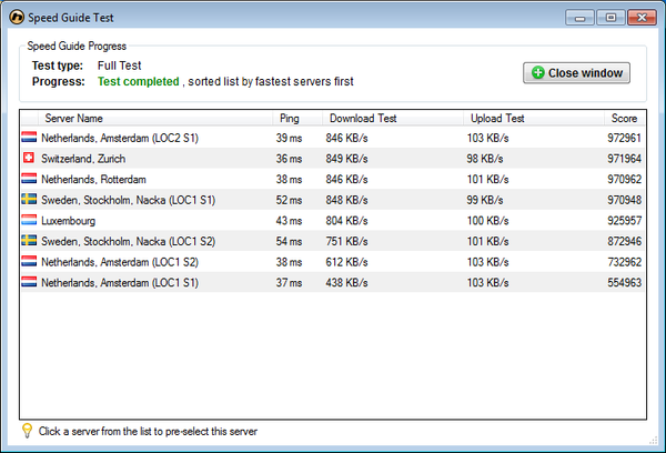 HMA speed result