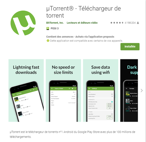 Utiliser uTorrent Android avec un VPN 1